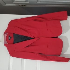 Bcx red fitted junior suit jacket small skirt 3